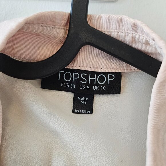 Topshop Sheer Sleeveless Blouse Size 6 - Picture 3 of 3